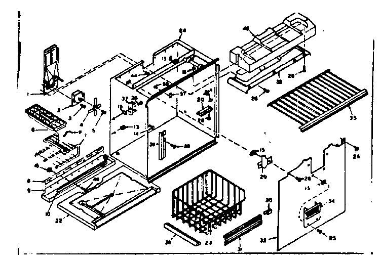 Freezer section parts