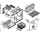 Kenmore 1066667220 freezer section parts diagram