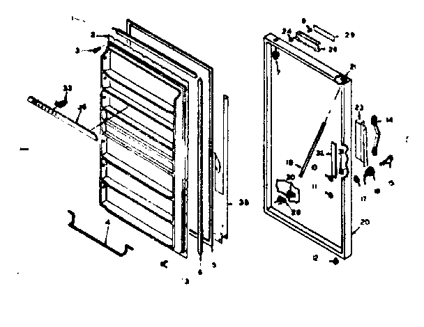 Freezer door parts