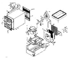 Kenmore 106635201 cabinet and unit parts diagram