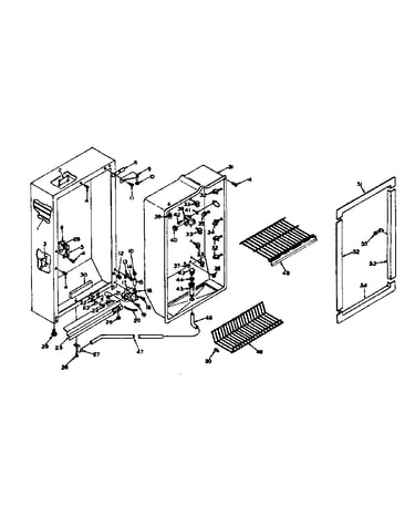 Freezer cabinet parts