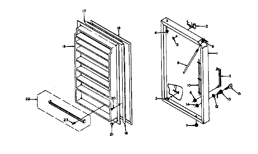 Freezer door parts