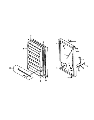 Freezer door parts
