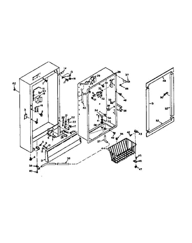 Freezer cabinet parts