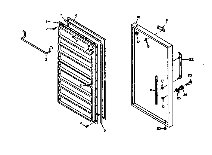 Freezer door parts