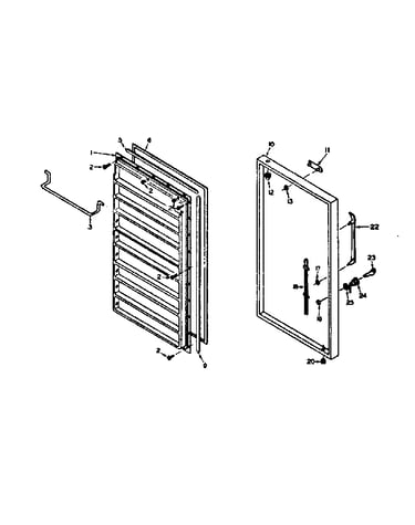 Freezer door parts