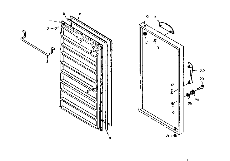 Freezer door