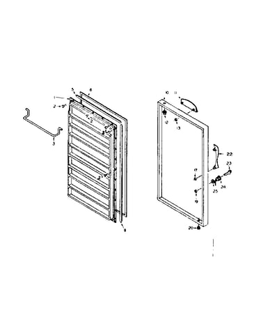 Freezer door