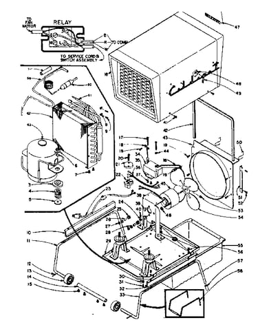 Humidifier cabinet and unit parts