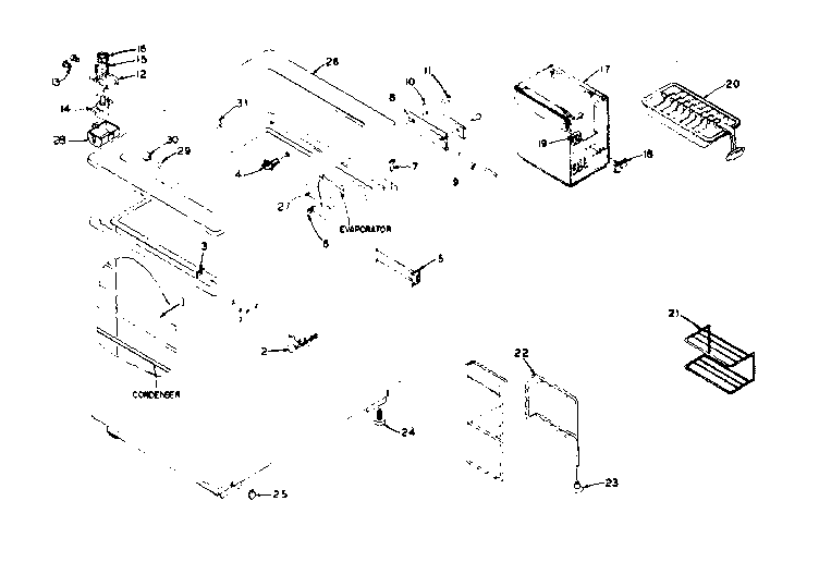 Freezer cabinet parts