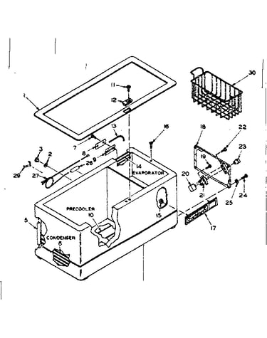 Freezer cabinet parts