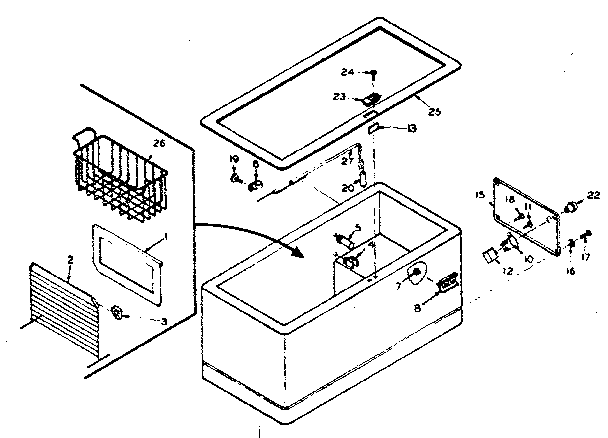 Freezer cabinet parts