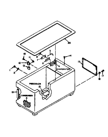Freezer cabinet parts