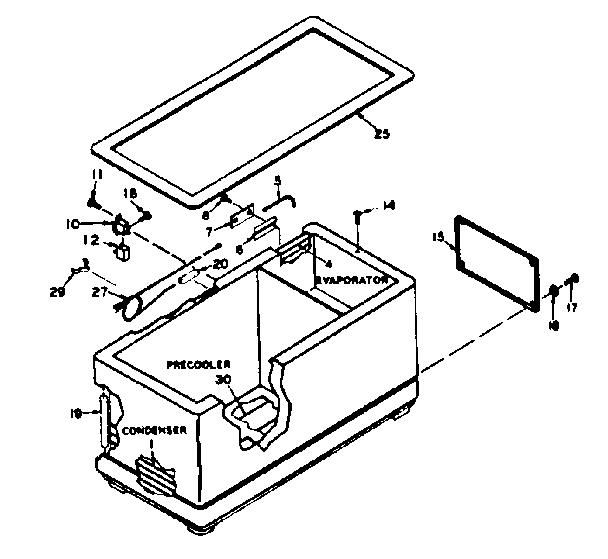 Freezer cabinet parts