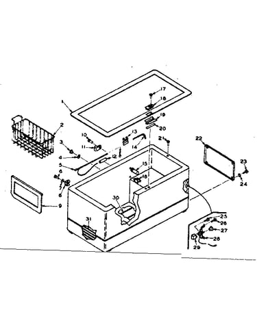 Freezer cabinet parts