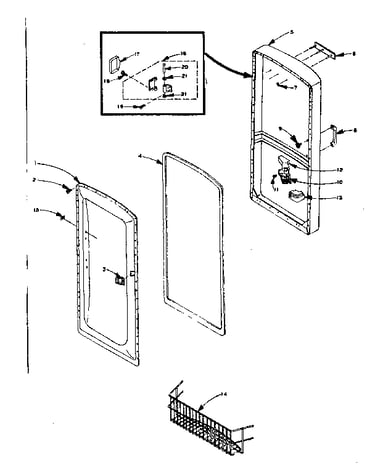 Freezer door parts
