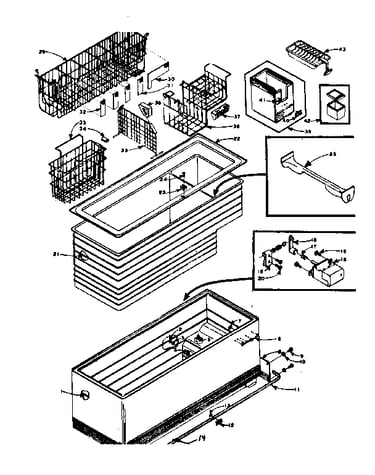 Freezer cabinet parts