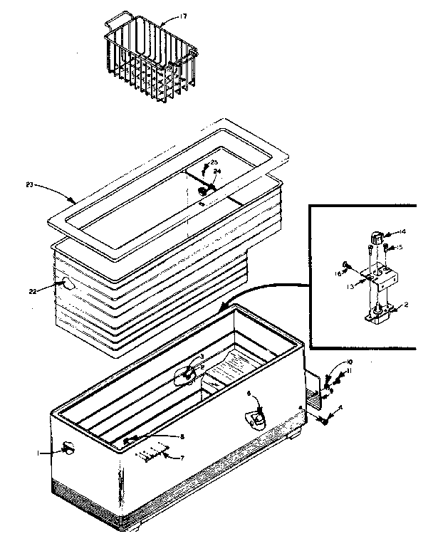 Freezer cabinet parts