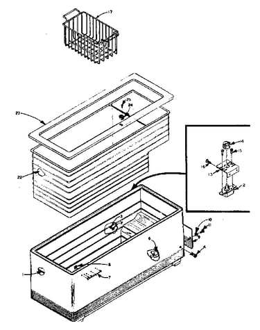 Freezer cabinet parts