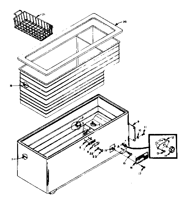 Freezer cabinet parts