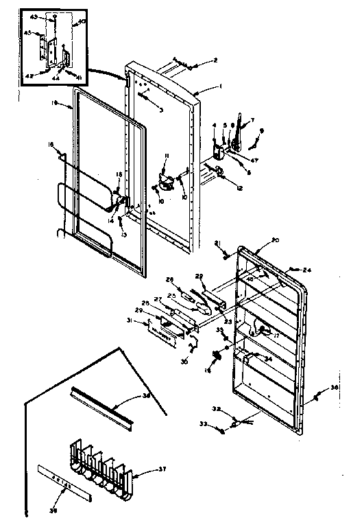Freezer door parts