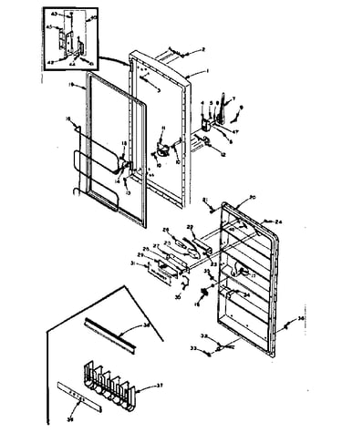 Freezer door parts