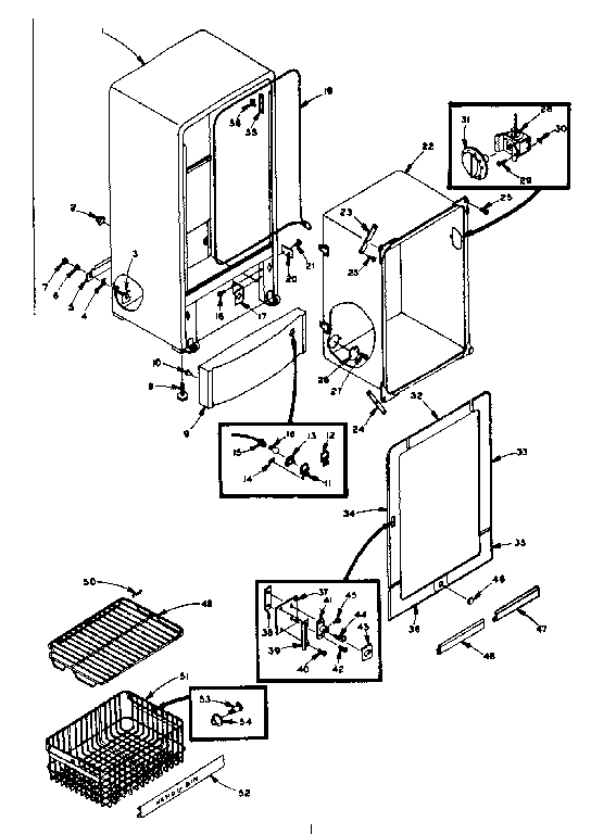 Freezer cabinet parts