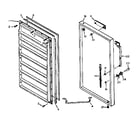 Kenmore 1066226150 freezer door parts diagram