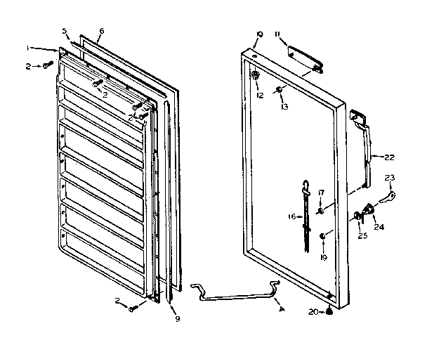 Freezer door parts
