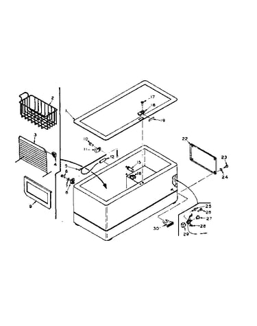 Freezer cabinet parts