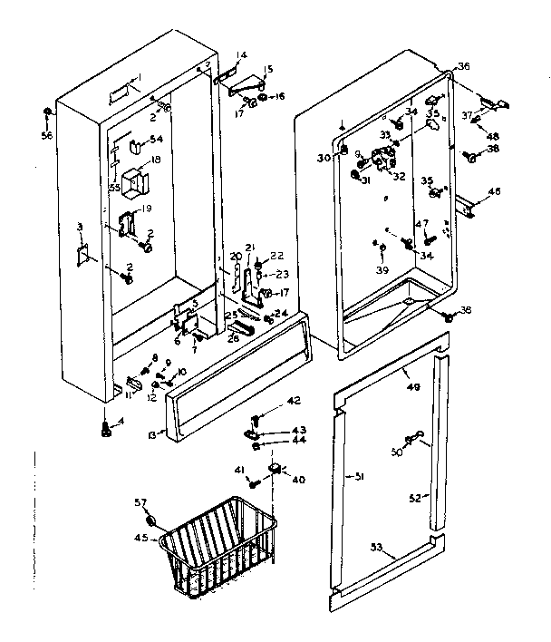 Freezer cabinet parts