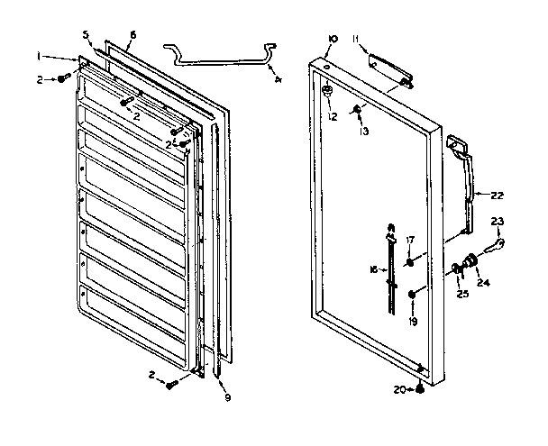 Freezer door parts