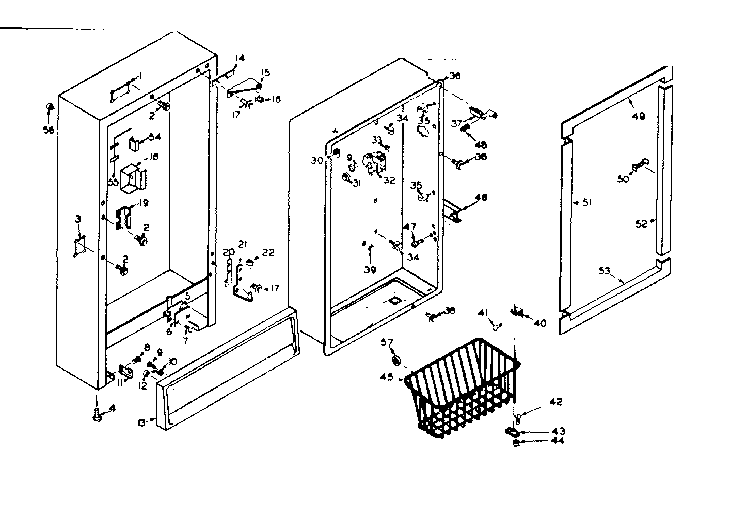 Freezer cabinet parts