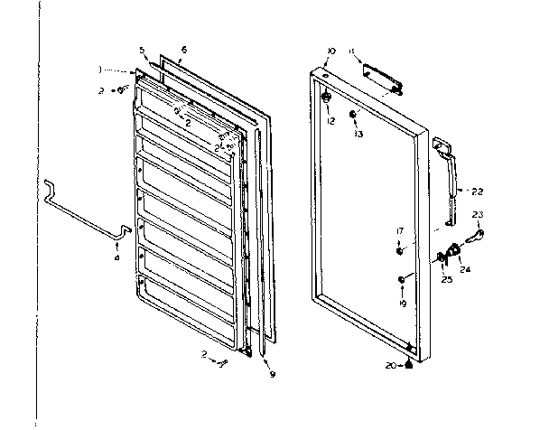 Freezer doorparts
