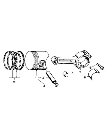 Piston and connecting rod group