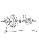Crankshaft and flywheel group
