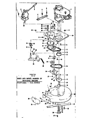Mower housing and engine
