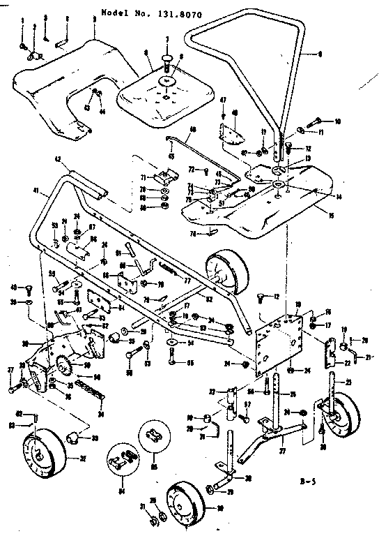 FRAME AND WHEEL ASSEMBLY