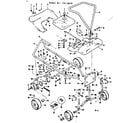 Craftsman 1318070 frame and wheel assembly diagram