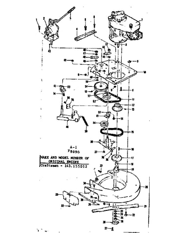 Mower housing and engine