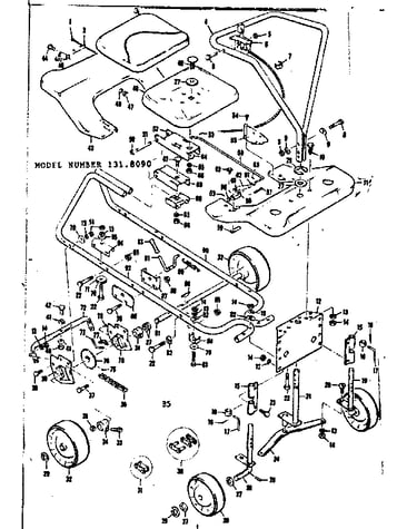 Frame and wheel assembly