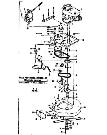 Mower housing and engine