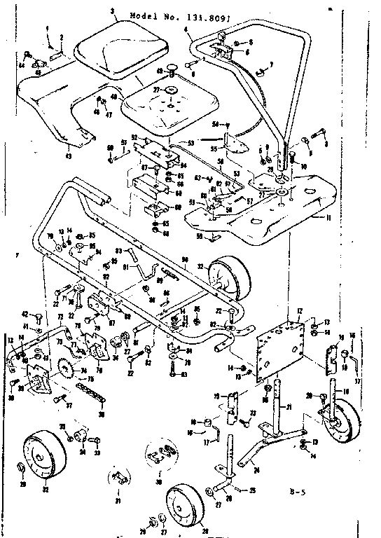 Frame and wheel assembly