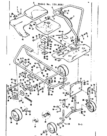 Frame and wheel assembly