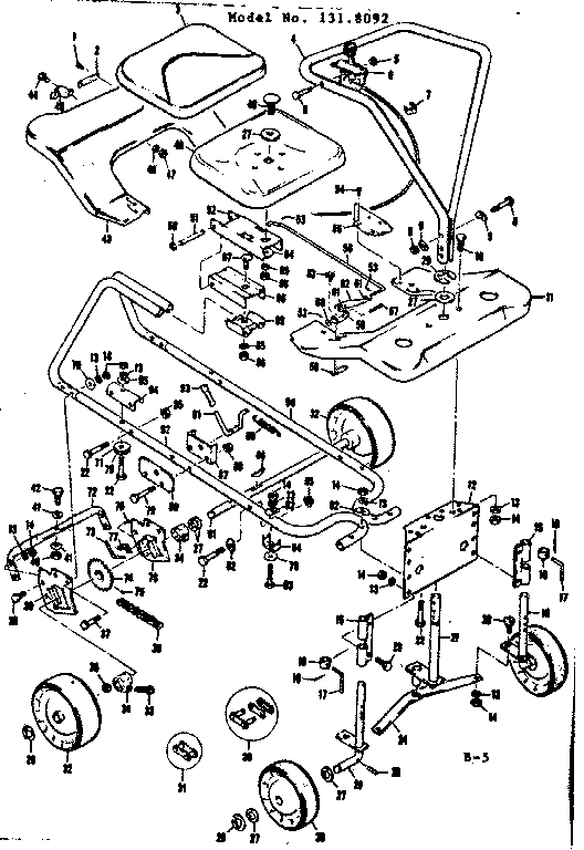 FRAME AND WHEEL ASSEMBLY