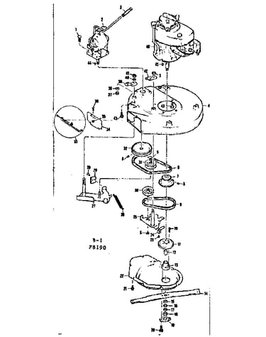 Mower housing and engine