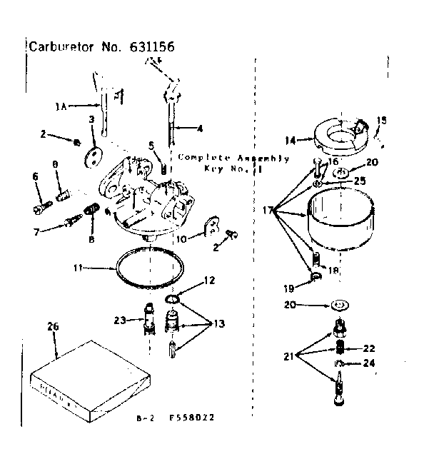Carburetor no. 631156