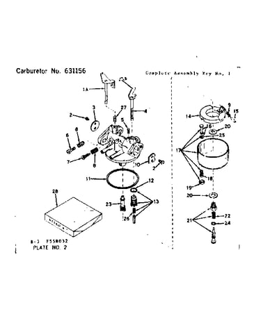 Carburetor no. 631156