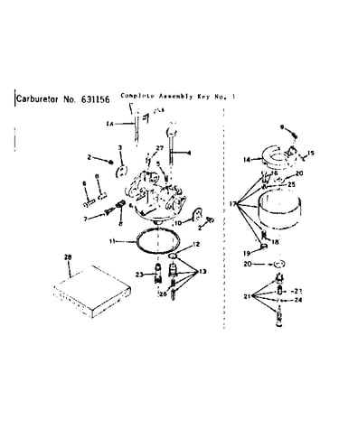 Carburetor no. 631156