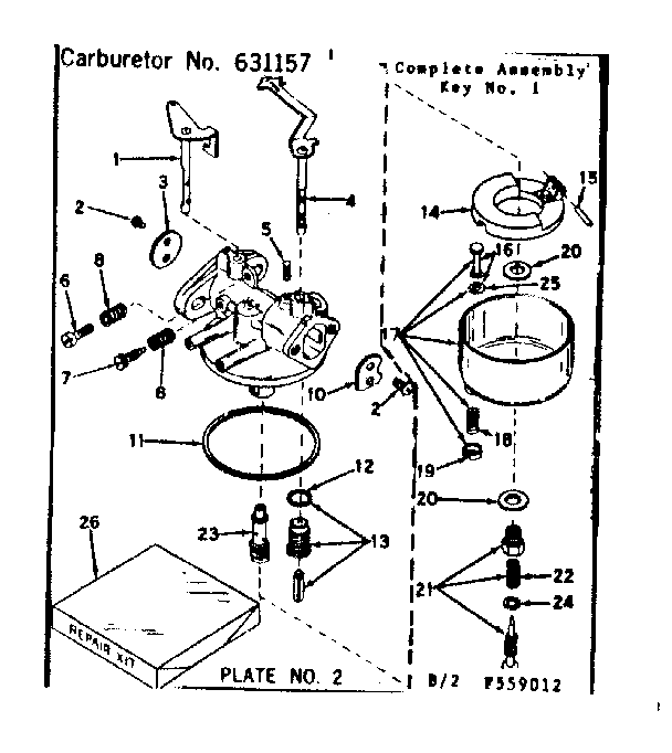 Carburetor no. 631157